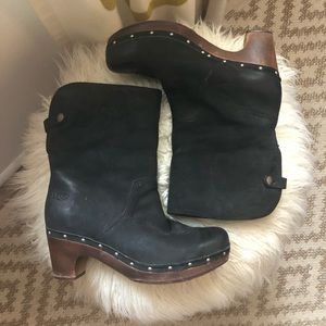 UGG | Black Suede Clog Boots